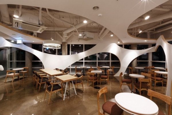 现代工业风格咖啡面包店设计