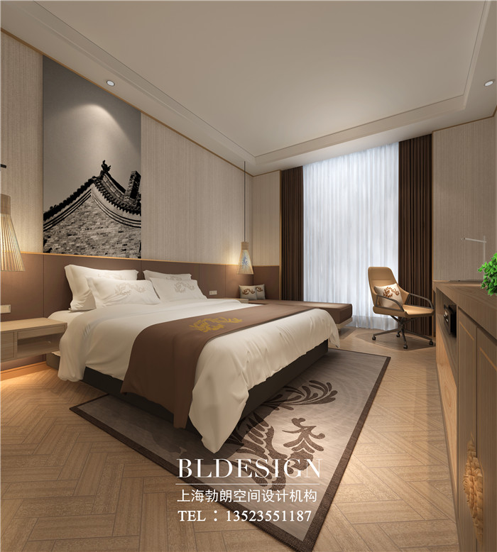湖北荆州鑫城玫瑰酒店升级改造设计大床房设计方案