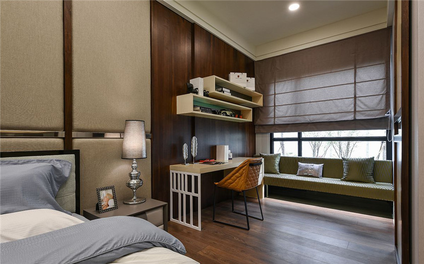 别墅样板间卧室设计-周口古典奢华美宅样板房装修设计方案