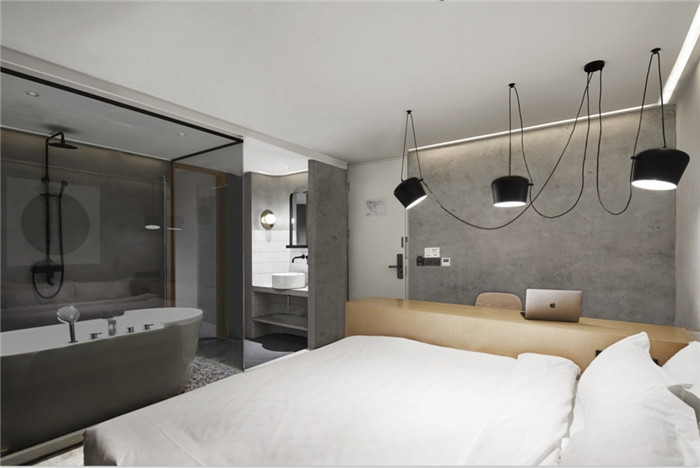 特色时尚混凝土工业风精品酒店改造设计方案