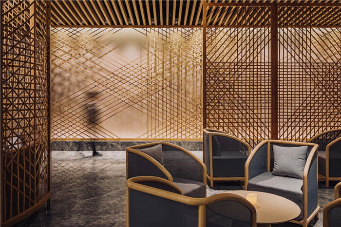 以竹为主题的深圳觅居精品商务酒店大堂吧设计方案