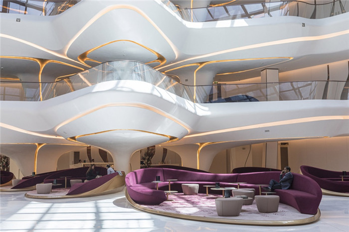 扎哈遗作  超前卫时尚的迪拜ME酒店大堂设计方案
