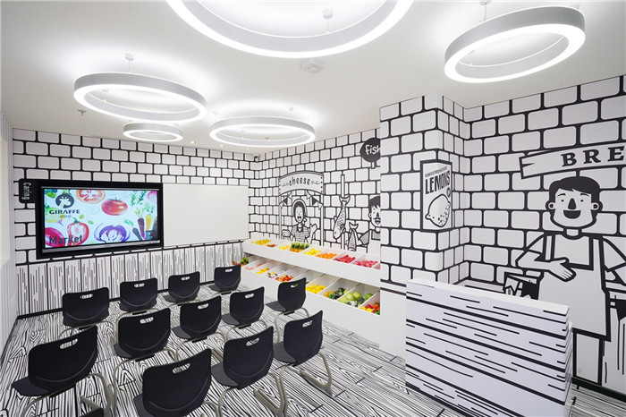 上海长颈鹿高端美语教育培训机构教室装修设计实景图