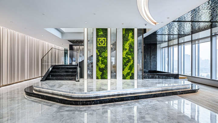 极具前瞻性的上海中伦律师事务所办公楼大厅装修设计方案