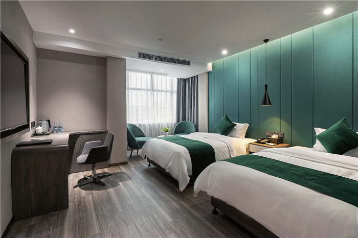 广州现代轻奢风鹿和森林主题公寓酒店客房设计方案