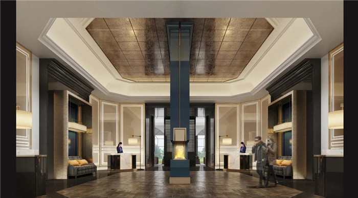 知名顶级酒店设计公司CCD：南京钟山国际高尔夫酒店大堂接待台设计