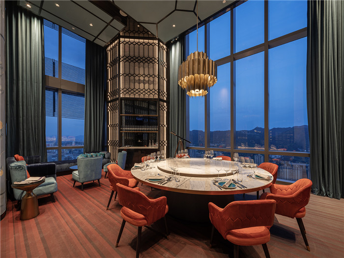 重庆来福士洲际五星级酒店餐厅设计  打造现代帆船酒店奢华体验
