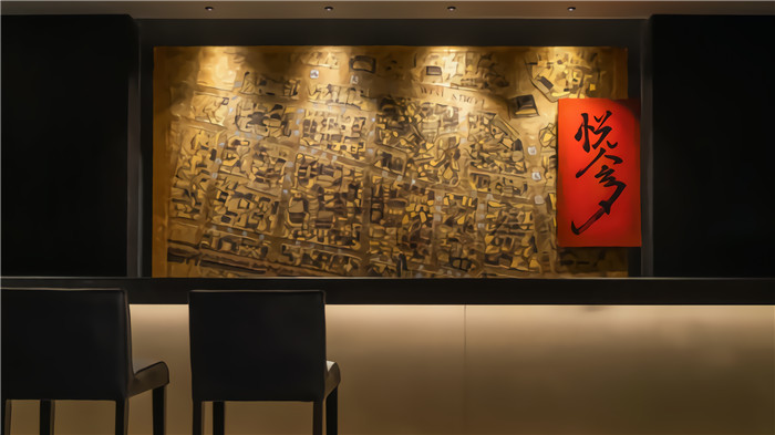 大厅接待台设计-以汉唐文化为主题的悦今夕新中式酒店改造设计