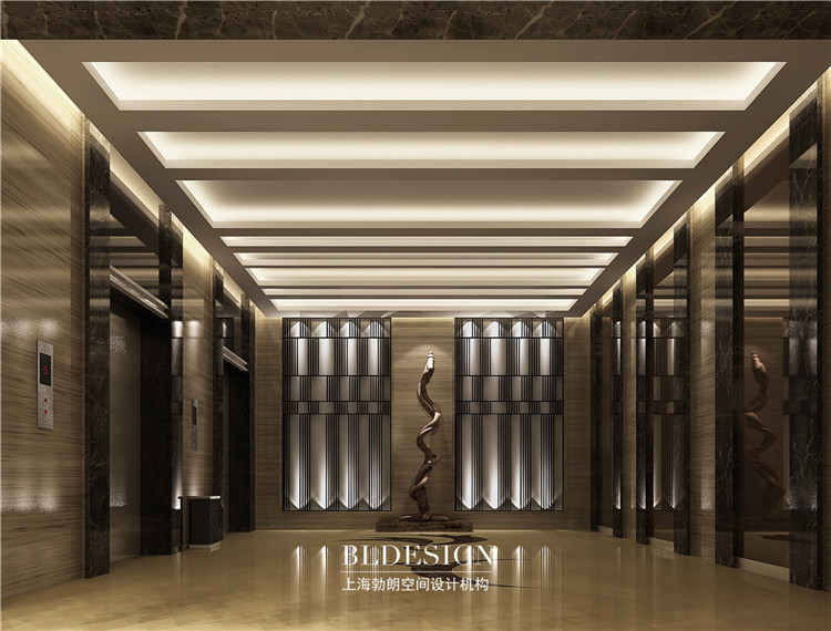 祥榕轩高端商务酒店设计说明-酒店电梯厅方案