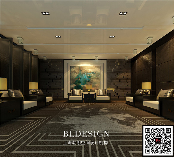 尚东中式高档商务会所VIP接待室设计方案