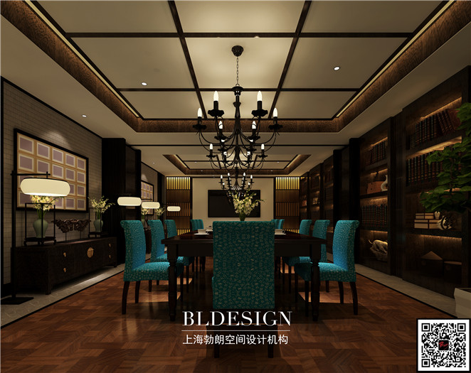 中式茶楼设计  郑州荷庐茶会所包房设计效果图