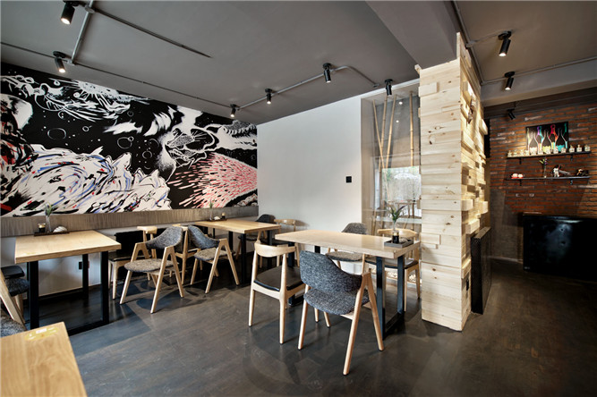 工业风格日式餐厅室内设计图
