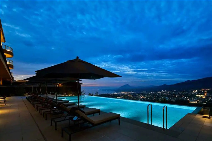 日式酒店设计  日本ANA洲际温泉度假酒店户外泳池设计
