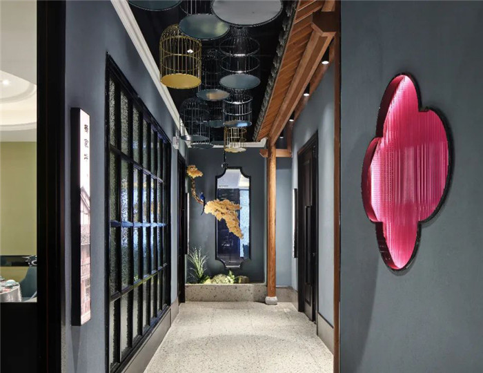 重庆巴蜀文化新中式主题餐厅装修设计方案
