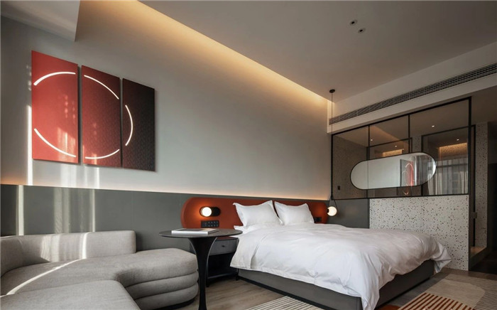 大床房设计-2000平以自然为主题的精品酒店设计案例