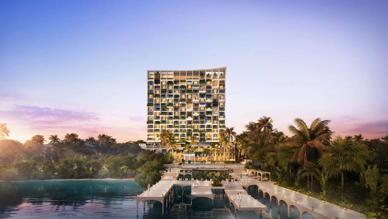 绿色豪华生态度假酒店设计  融入垂直绿化与泳池